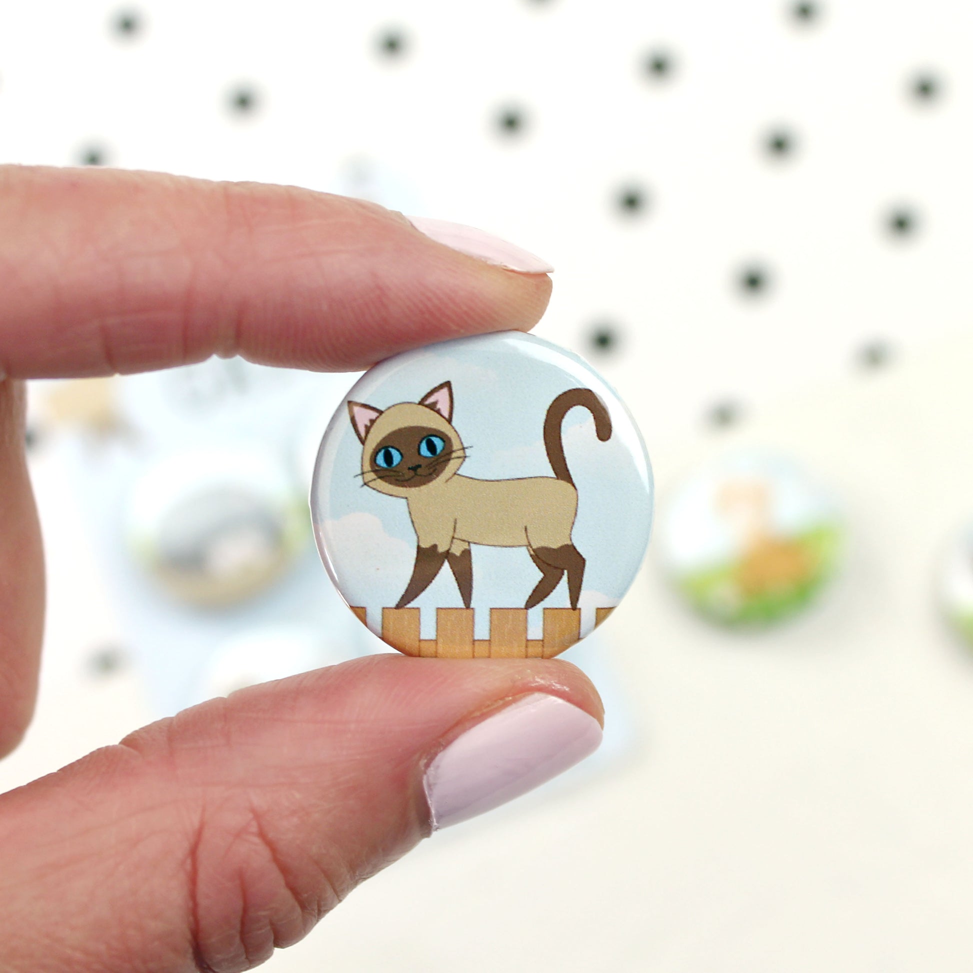 Siamese cat badge
