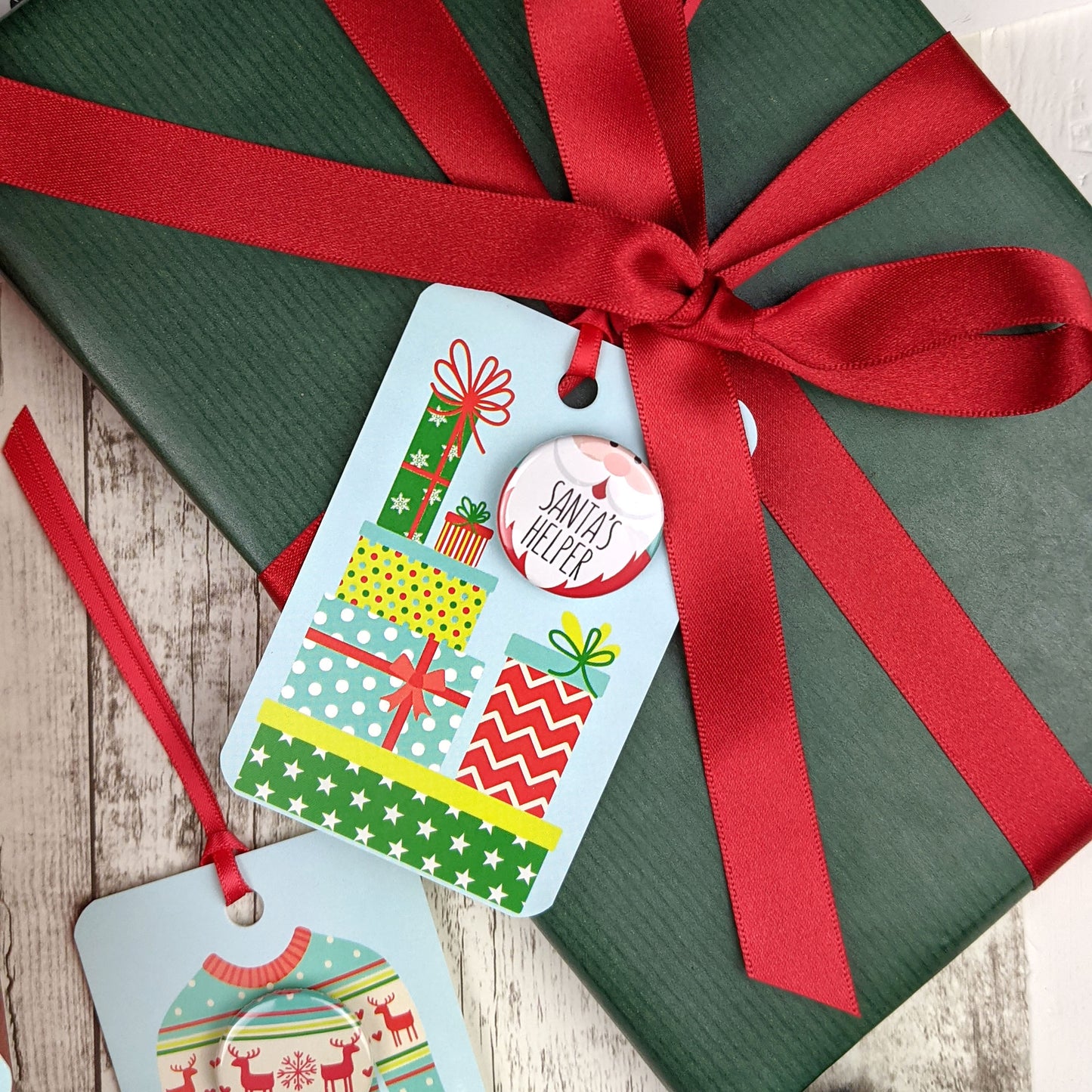 Colourful Festive Pattern Christmas Gift Tags