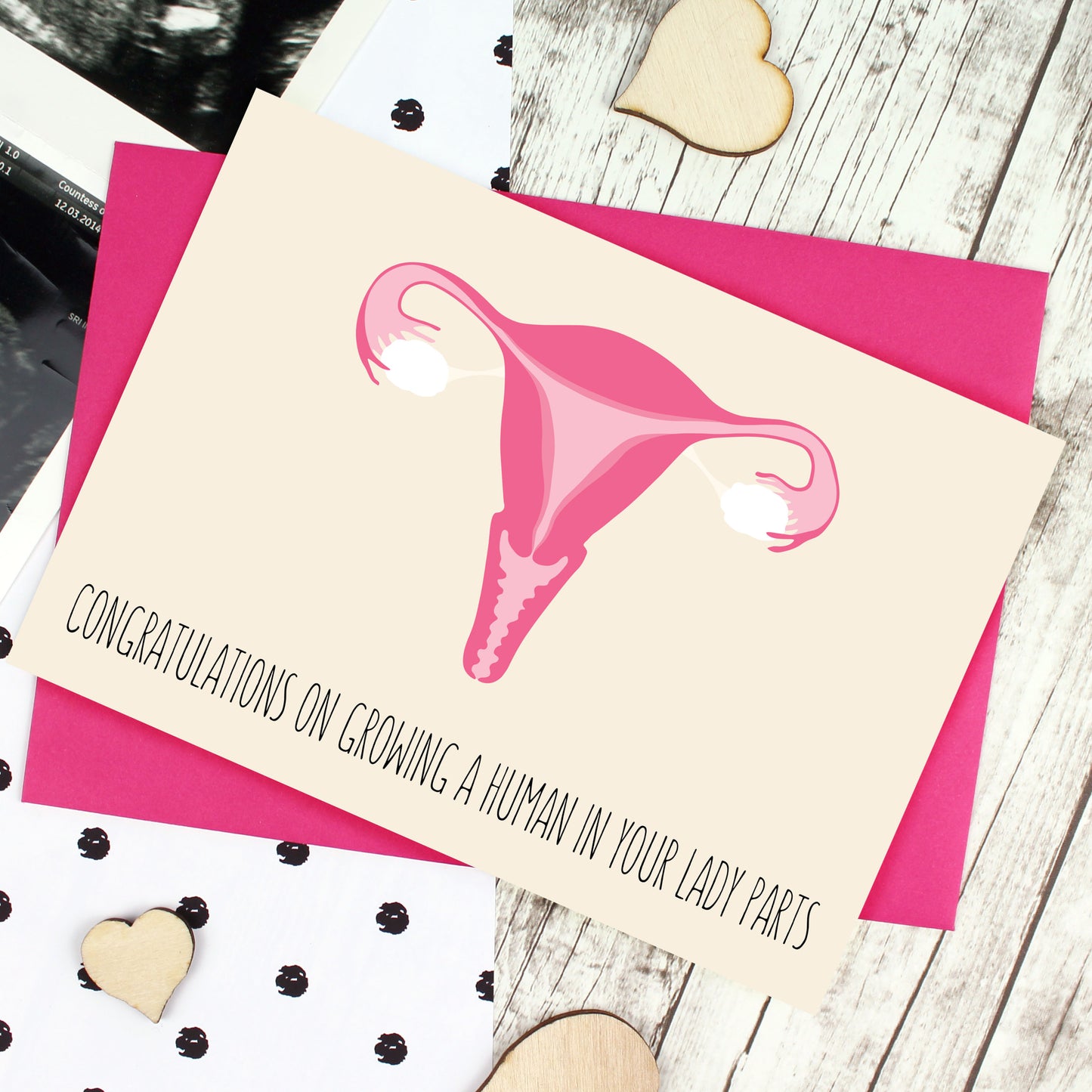 Science themed new baby card