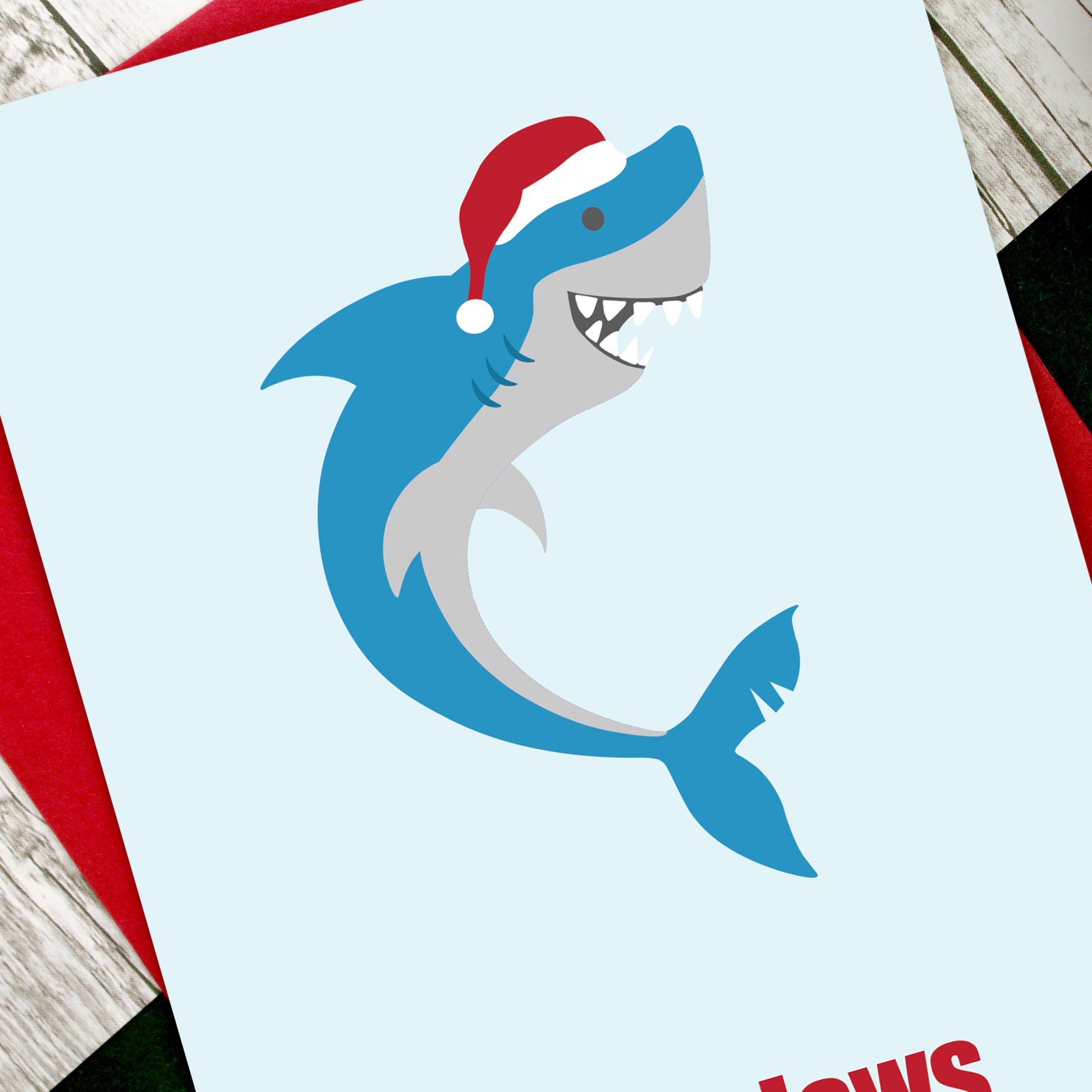 Shark with Santa Hat