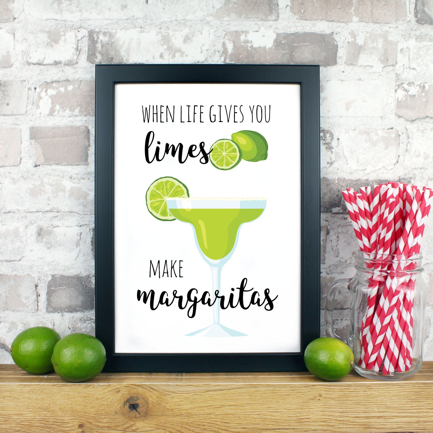 When life gives you limes make margaritas wall art