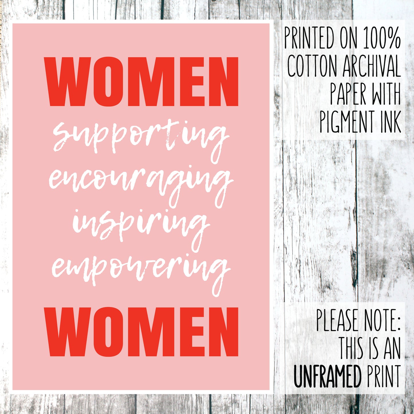 women supporting women wall art