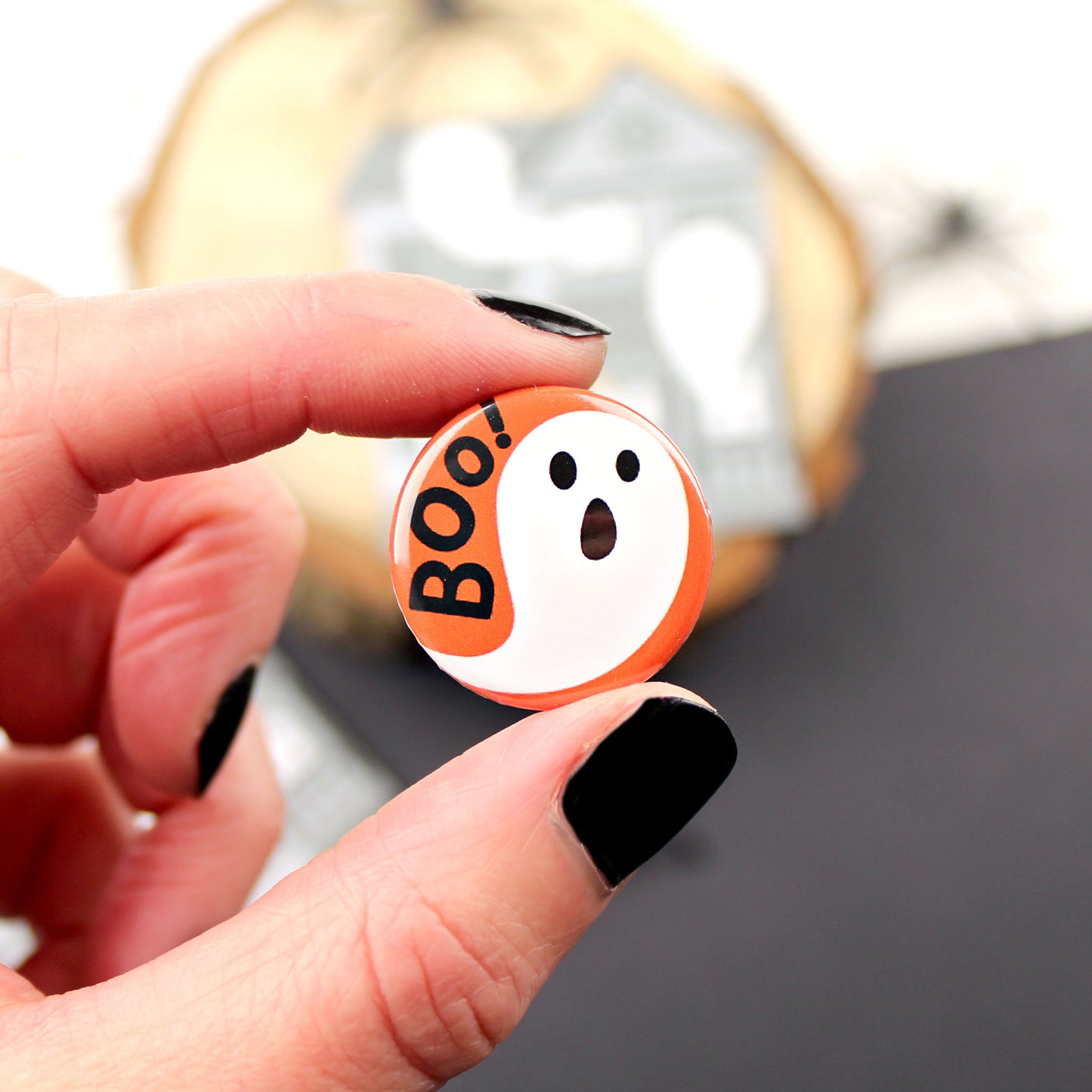 Ghost 'BOO!' Badge