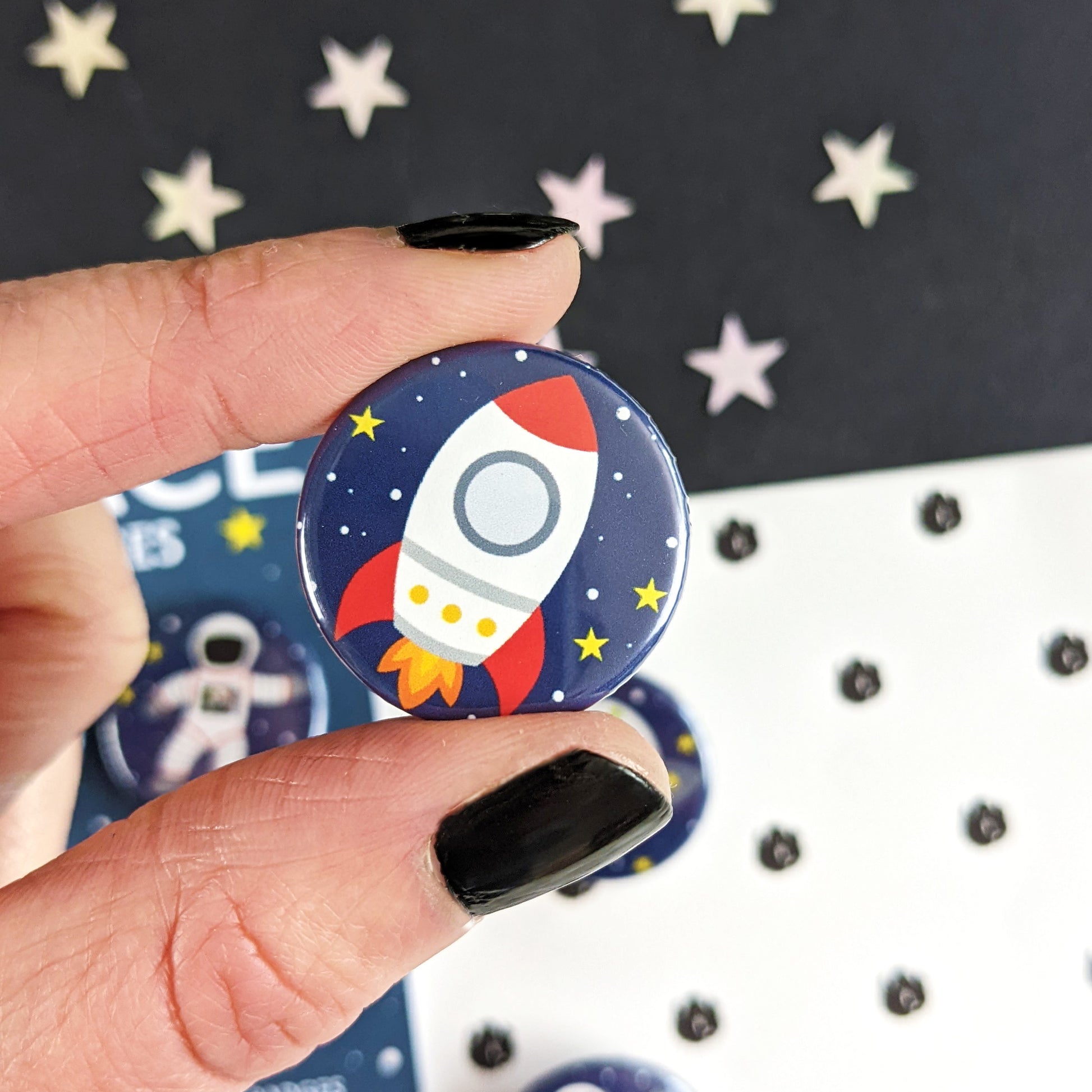 Rocket Pin Button Badge