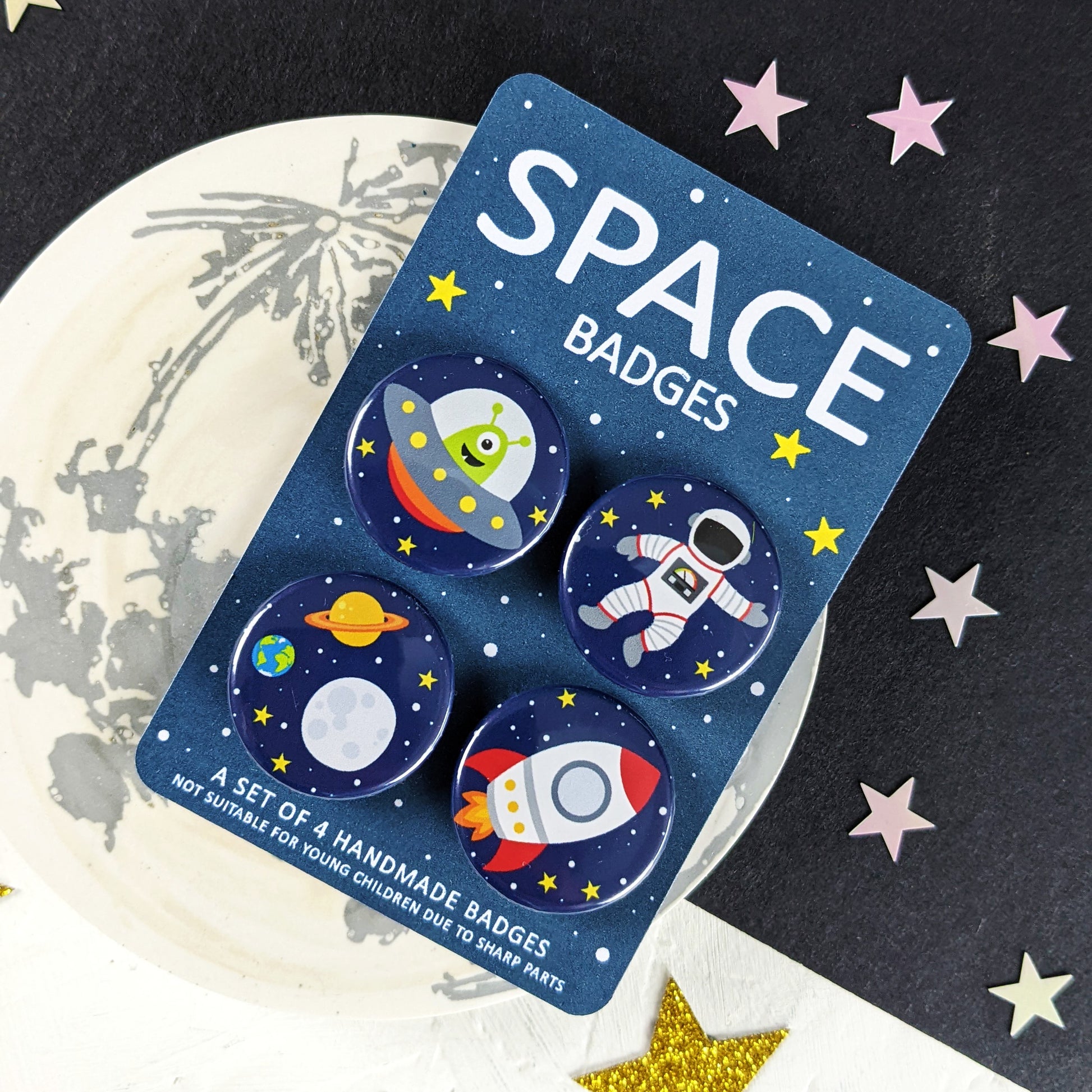 Space Themed Badge Set