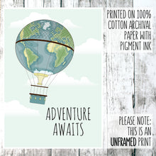 Load image into Gallery viewer, Adventure awaits balloon print