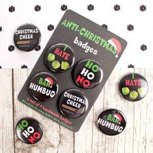 Christmas hater badges