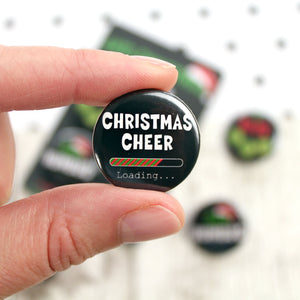 A green and red ‘loading…’ bar with the words ‘Christmas cheer’