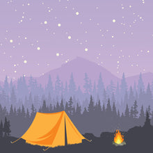 Load image into Gallery viewer, Close up of camping print