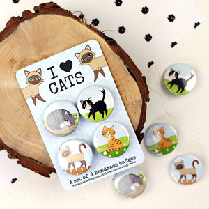Cute cat badges