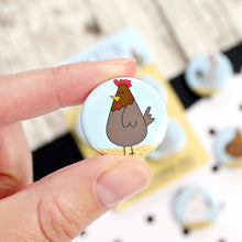 Load image into Gallery viewer, Brown hen badge