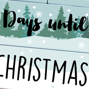 Christmas Wooden Countdown Blocks, Sleeps Until Christmas Advent Calendar