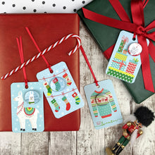 Load image into Gallery viewer, Colourful Festive Pattern Christmas Gift Tags