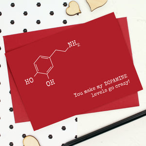 Dopamine levels Valentine's Day card