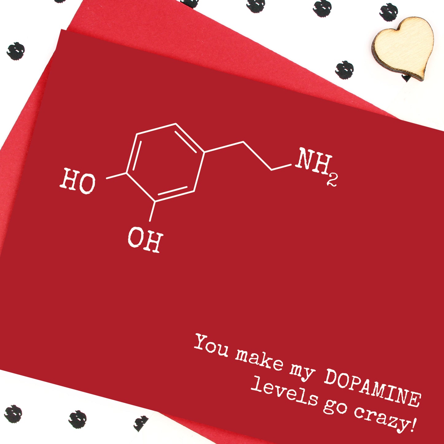 Close up of dopamine molecule