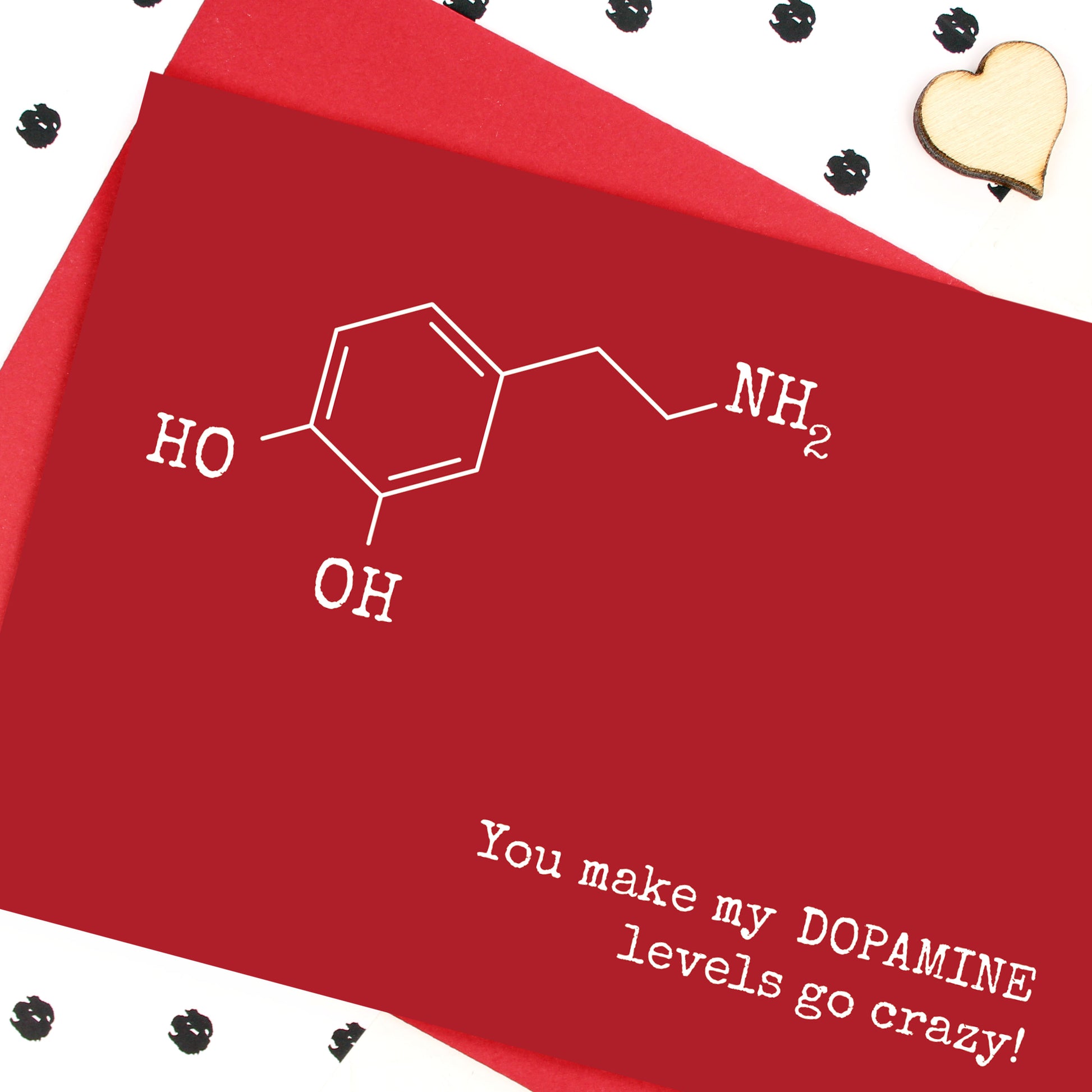 Close up of dopamine molecule