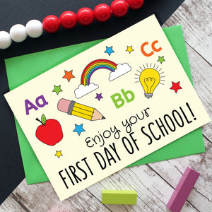 First day of school card