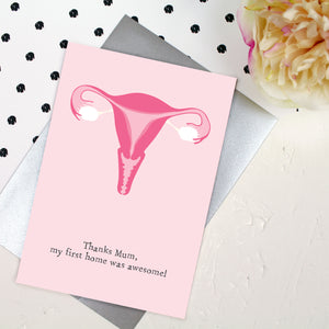 Thanks Mum uterus card