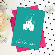 Load image into Gallery viewer, Fairy tale castle wedding day card