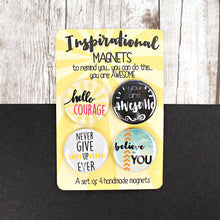 Load image into Gallery viewer, Set of four inspirational magnets to remind you that you are awesome