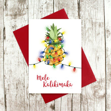 Load image into Gallery viewer, Pineapple Christmas card