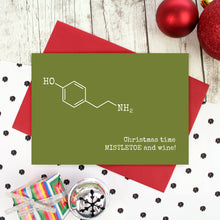 Load image into Gallery viewer, Christmas time, Mistletoe and wine card