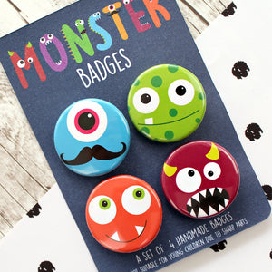 Monster badge set