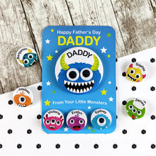 Load image into Gallery viewer, Daddy and little monster badges