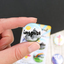 Load image into Gallery viewer, A mountain with the word &#39;INSPIRE&#39;