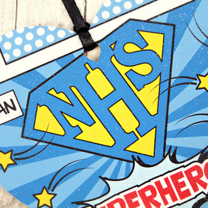 Close up of NHS superhero heart