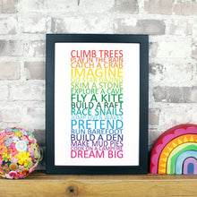 Load image into Gallery viewer, Inspirational children&#39;s print