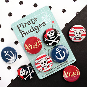 Set of pirate badges