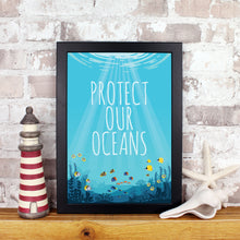 Load image into Gallery viewer, Protect our oceans wall art