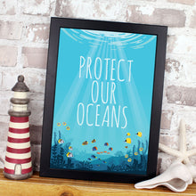 Load image into Gallery viewer, Protect our oceans print with coral and reef fish
