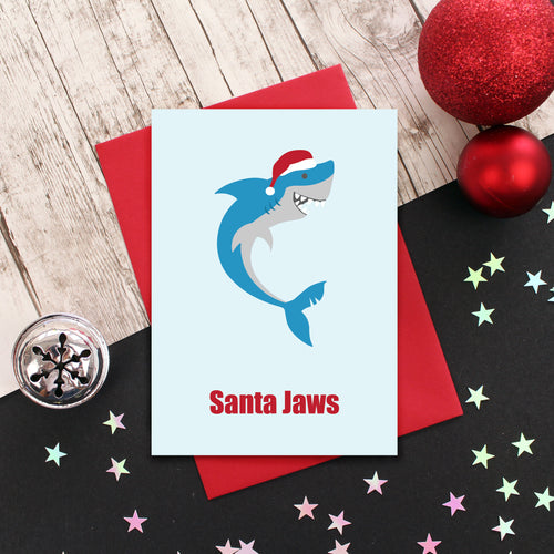 Santa Jaws Christmas Card