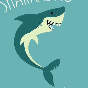 Grinning shark illustration