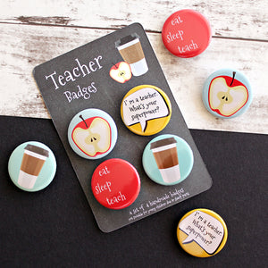 Teacher Badges on card backing