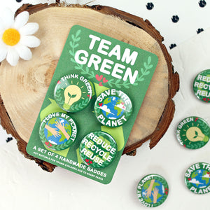 Save the planet badge set