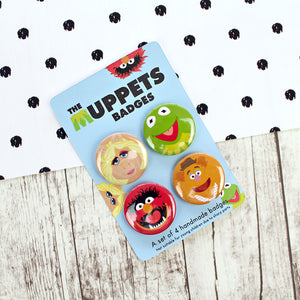 Set of four muppet badges