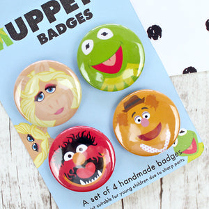 Close up of The Muppets Badges