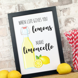 when life gives you lemons print