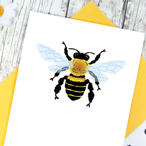 Close up of bee illustration