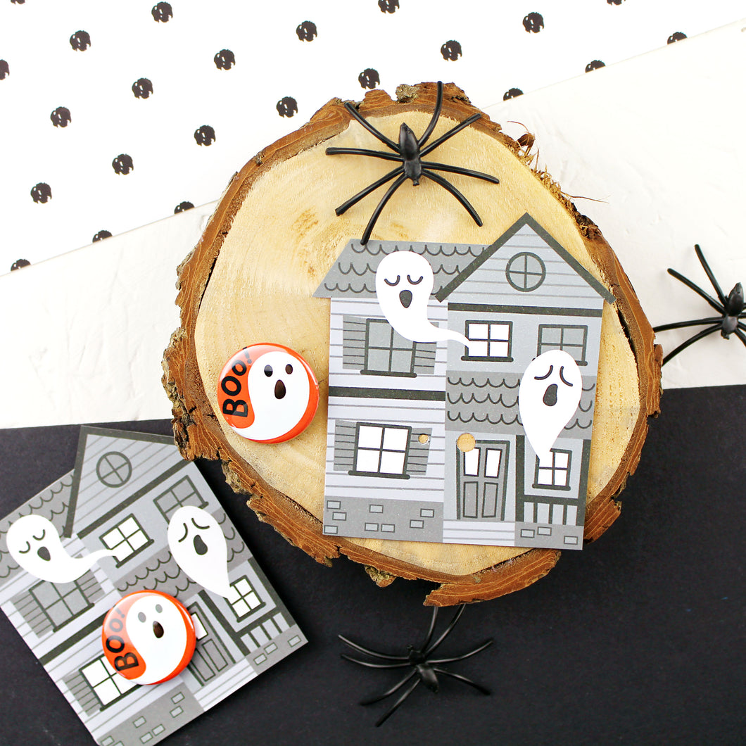 Haunted House Ghost Badge