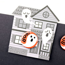 Load image into Gallery viewer, Haunted House with Ghost Badge