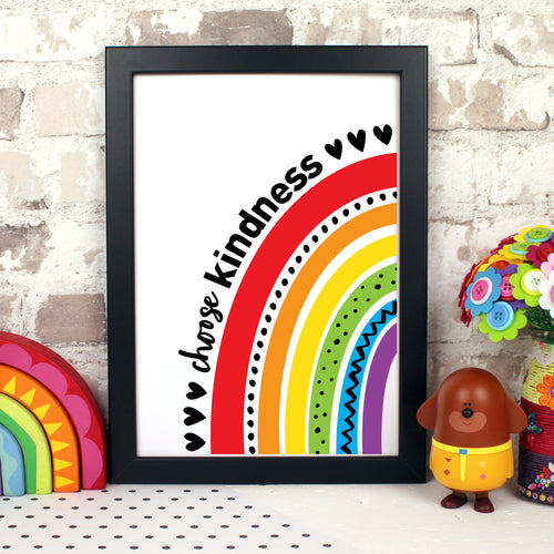 Choose Kindness rainbow print
