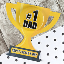 Load image into Gallery viewer, Number 1 Dad Badge &amp; Trophy