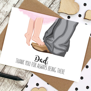 Dancing feet Father's Day card