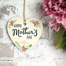 Load image into Gallery viewer, Personalised Happy Mother&#39;s Day heart