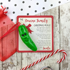 Christmas Pickle, Personalised Christmas Tree Decoration, The Christmas Pickle Tradition