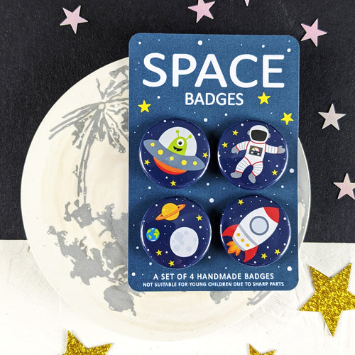 Space Themed Badge Set